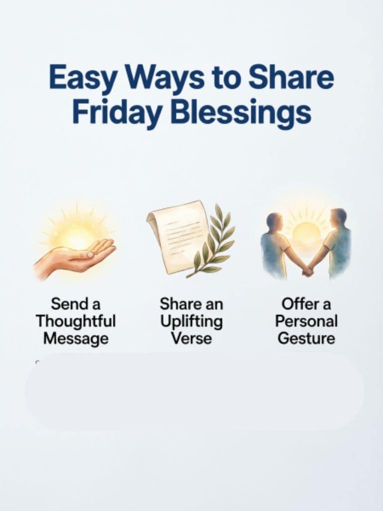 Easy Ways to Share Friday Blessings with ideas to send a thoughtful message, share an uplifting verse, and offer a personal gesture.