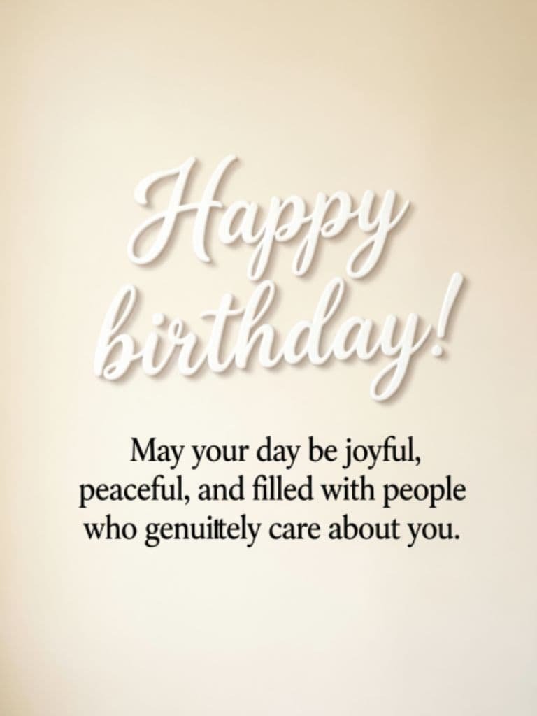 Short and sweet Happy Birthday greeting card with a thoughtful message